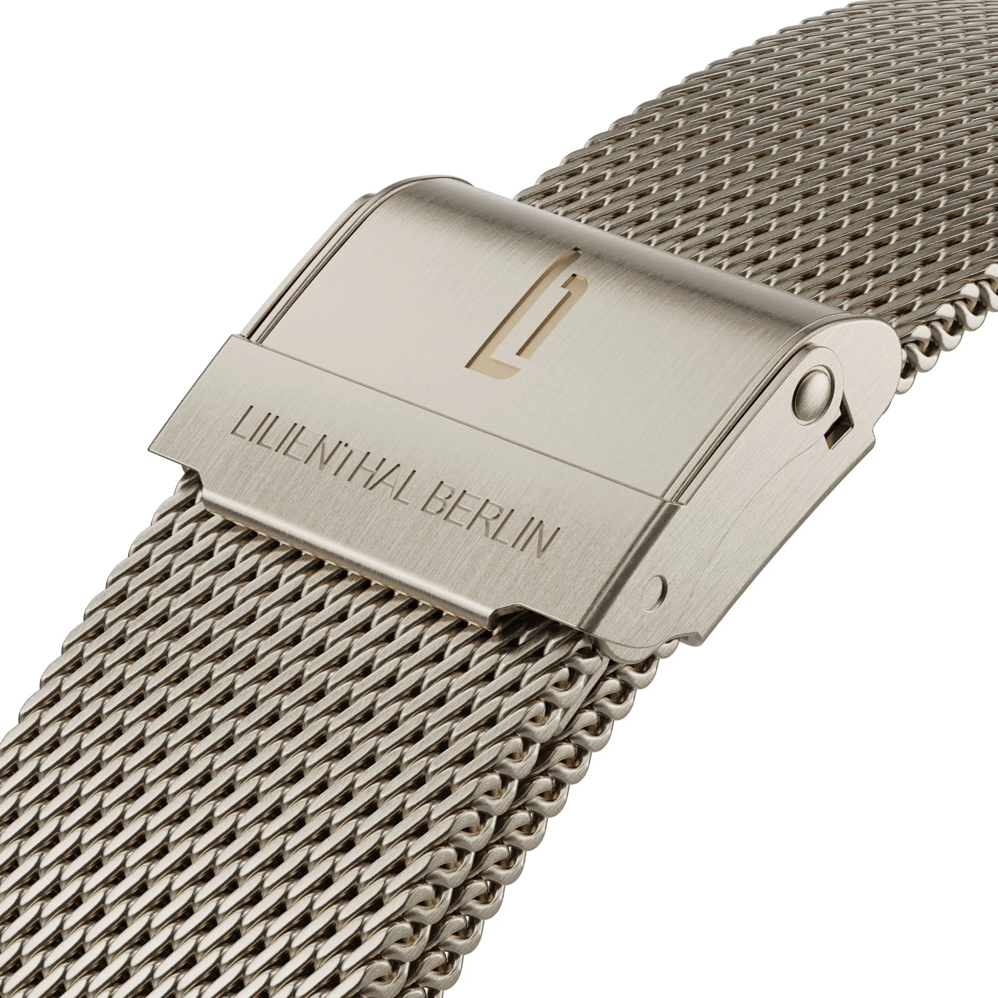 Mesh Strap – Beige Gold Brushed - Image 2