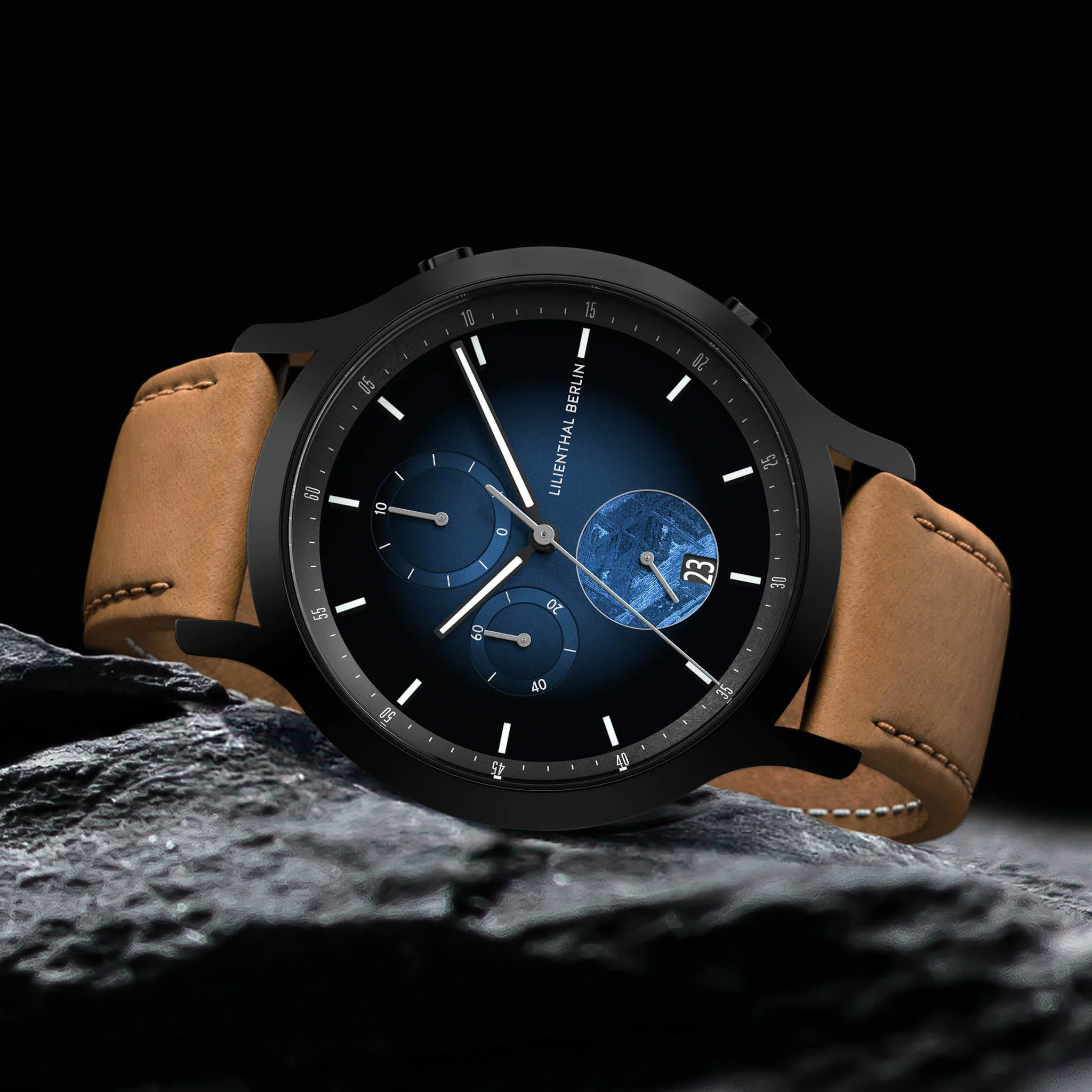 Chronograph Meteorite – Blue Flare - Image 3