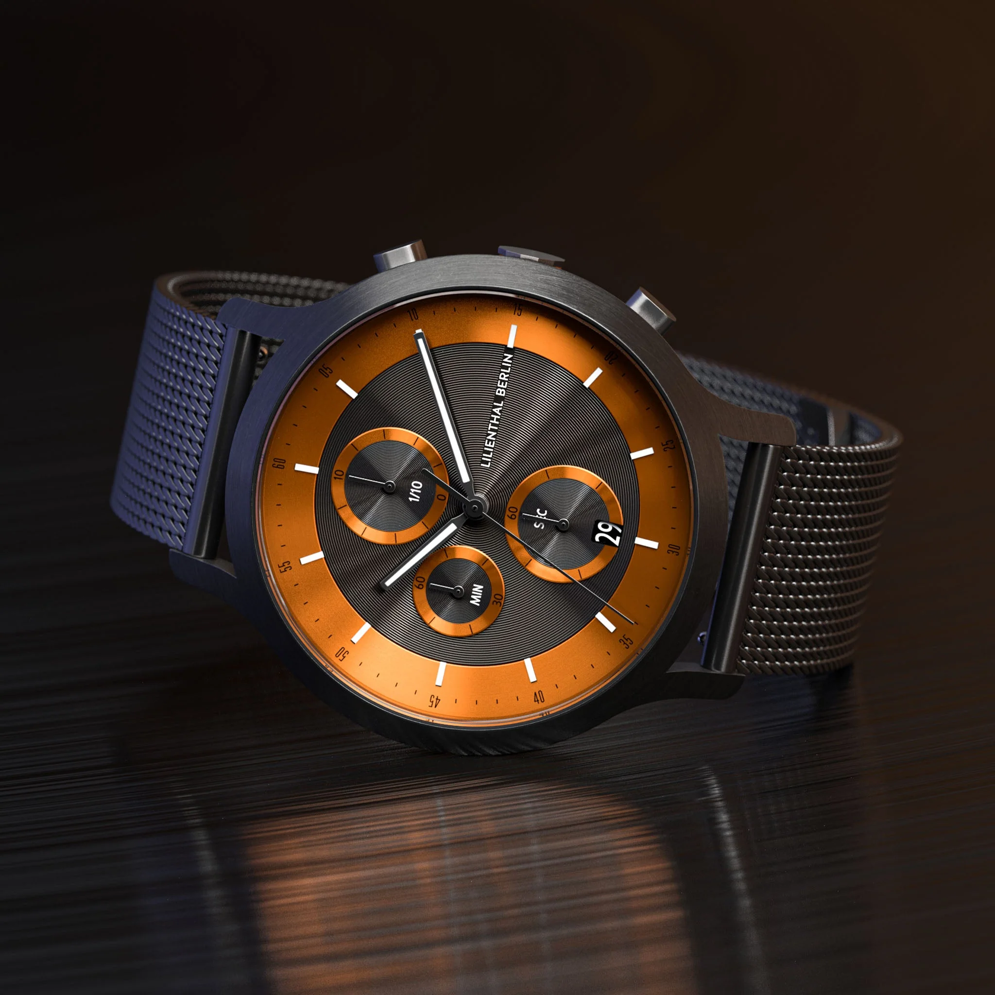 Chronograph LP – Dark Silver Orange - Image 2