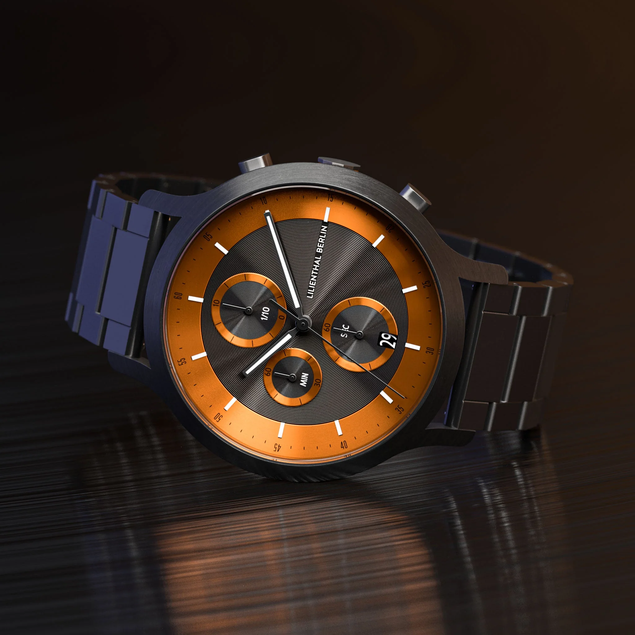 Chronograph LP – Dark Silver Orange - Image 2