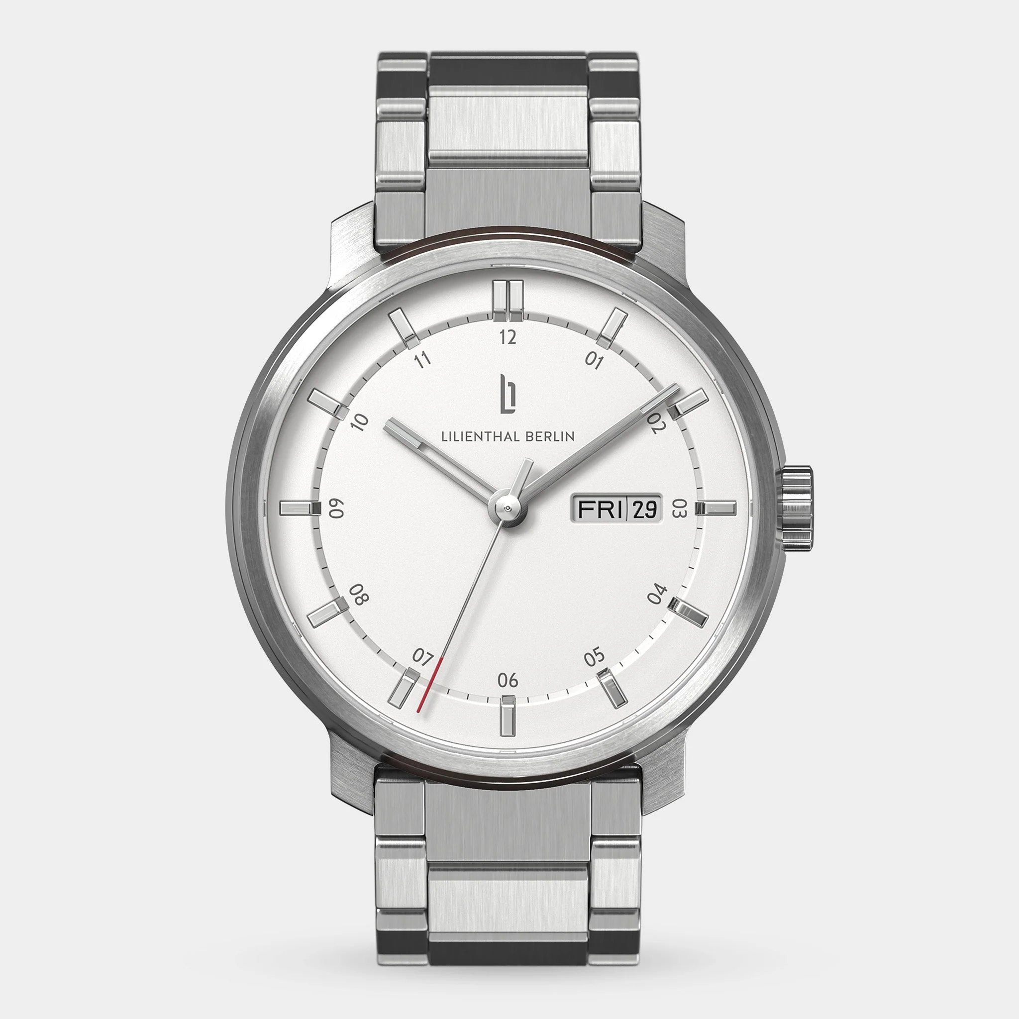 Neolux Day Date – Silver White