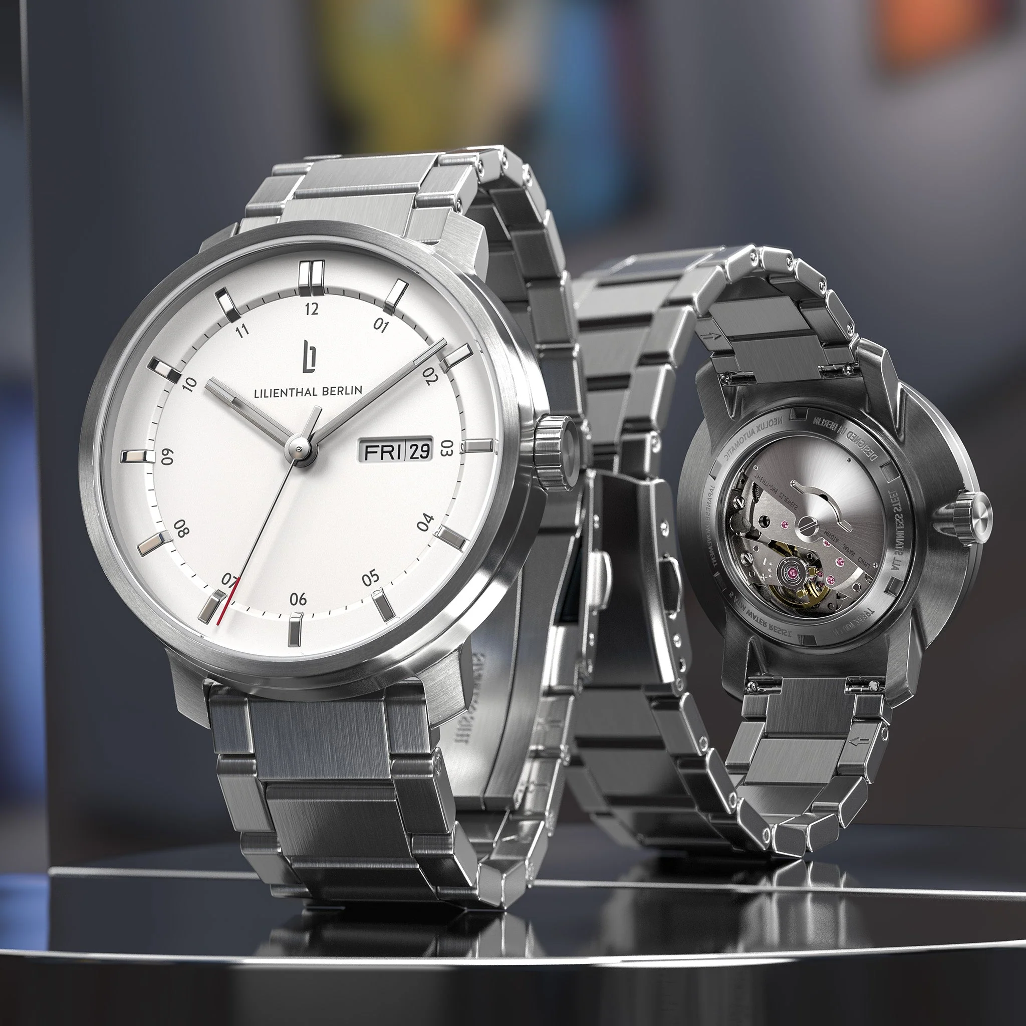 Neolux Day Date – Silver White - Image 2