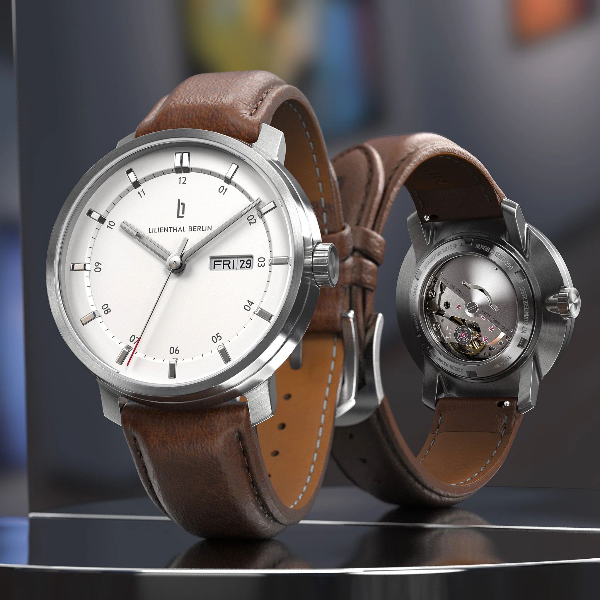 Neolux Day Date – Silver White - Image 2