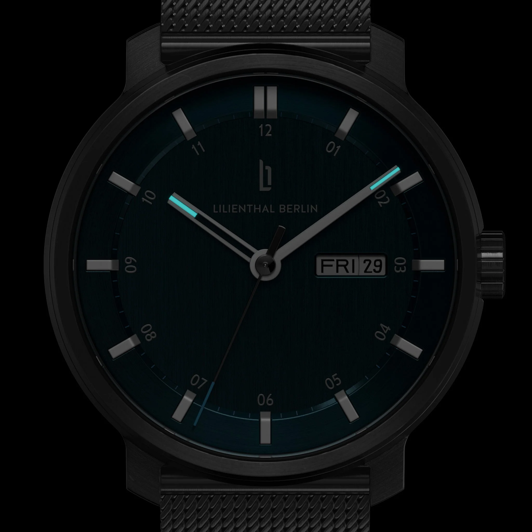 Neolux Day Date – Dark Silver Blue - Image 5