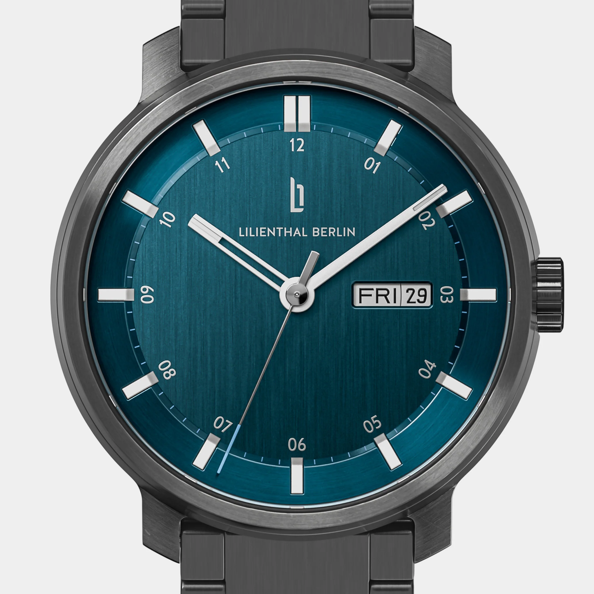 Neolux Day Date – Dark Silver Blue - Image 5