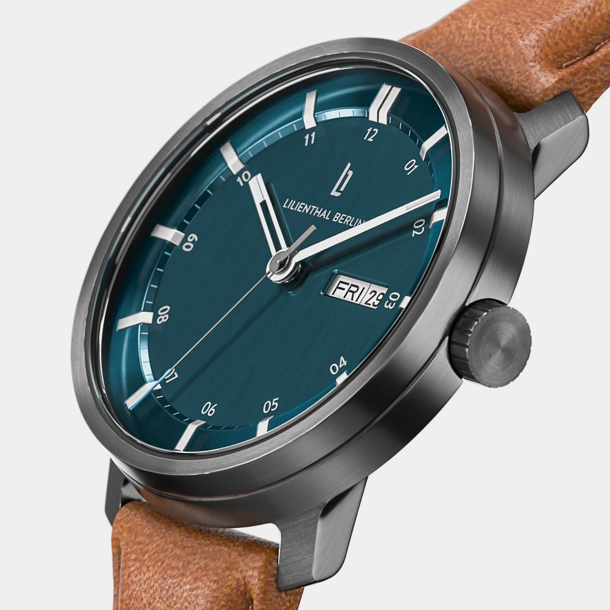 Neolux Day Date – Dark Silver Blue - Image 2