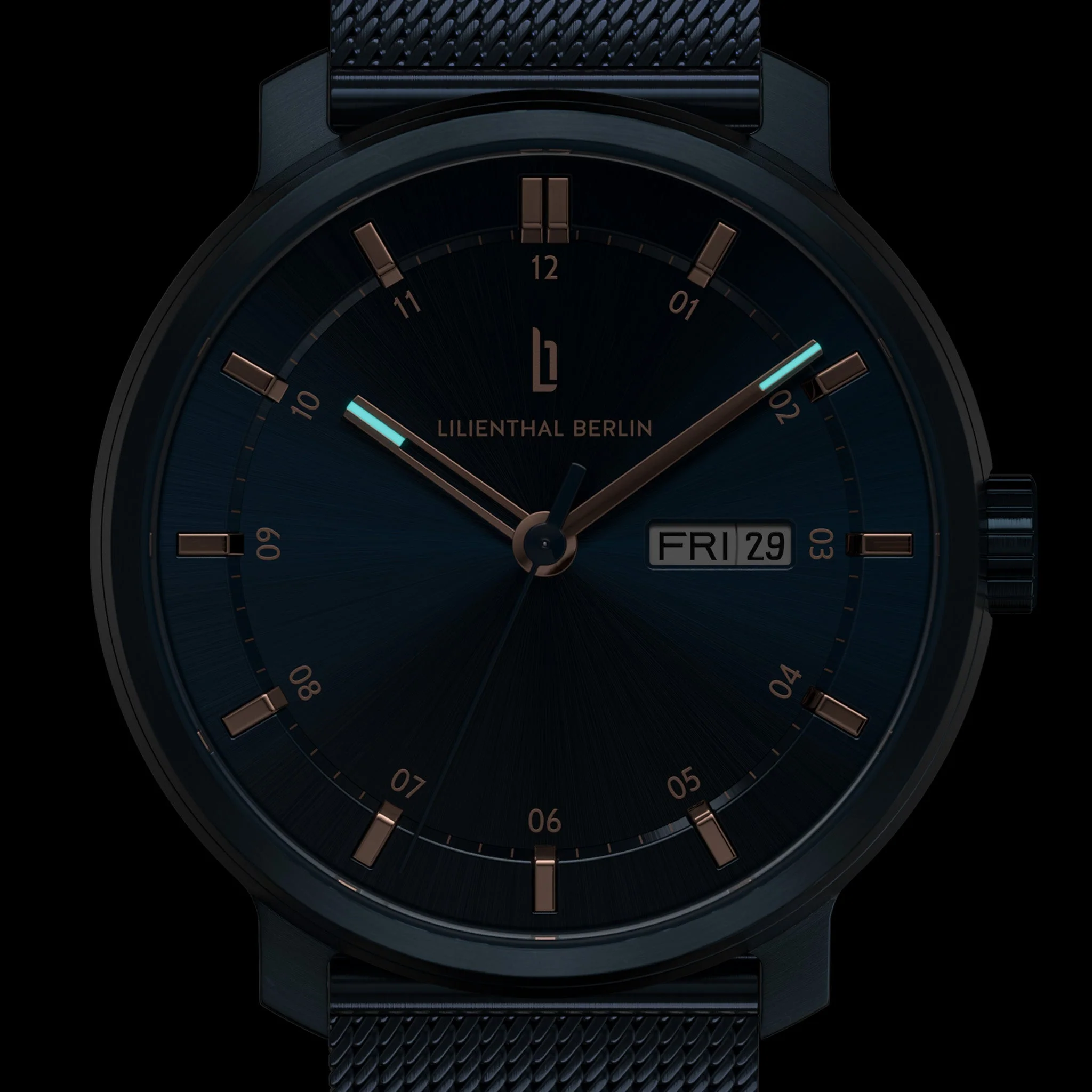Neolux Day Date – Blue Rose Gold - Image 6