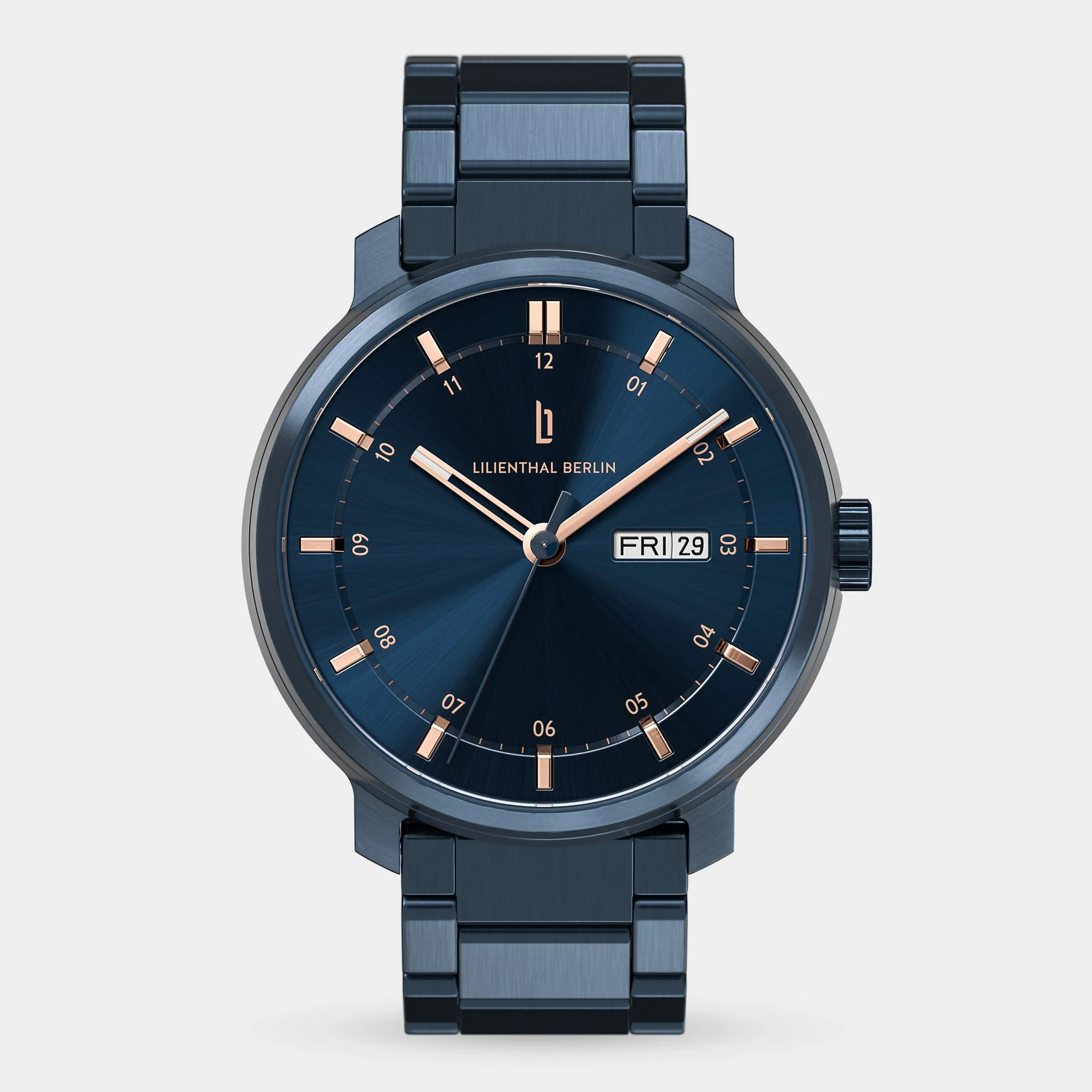 Neolux Day Date – Blue Rose Gold