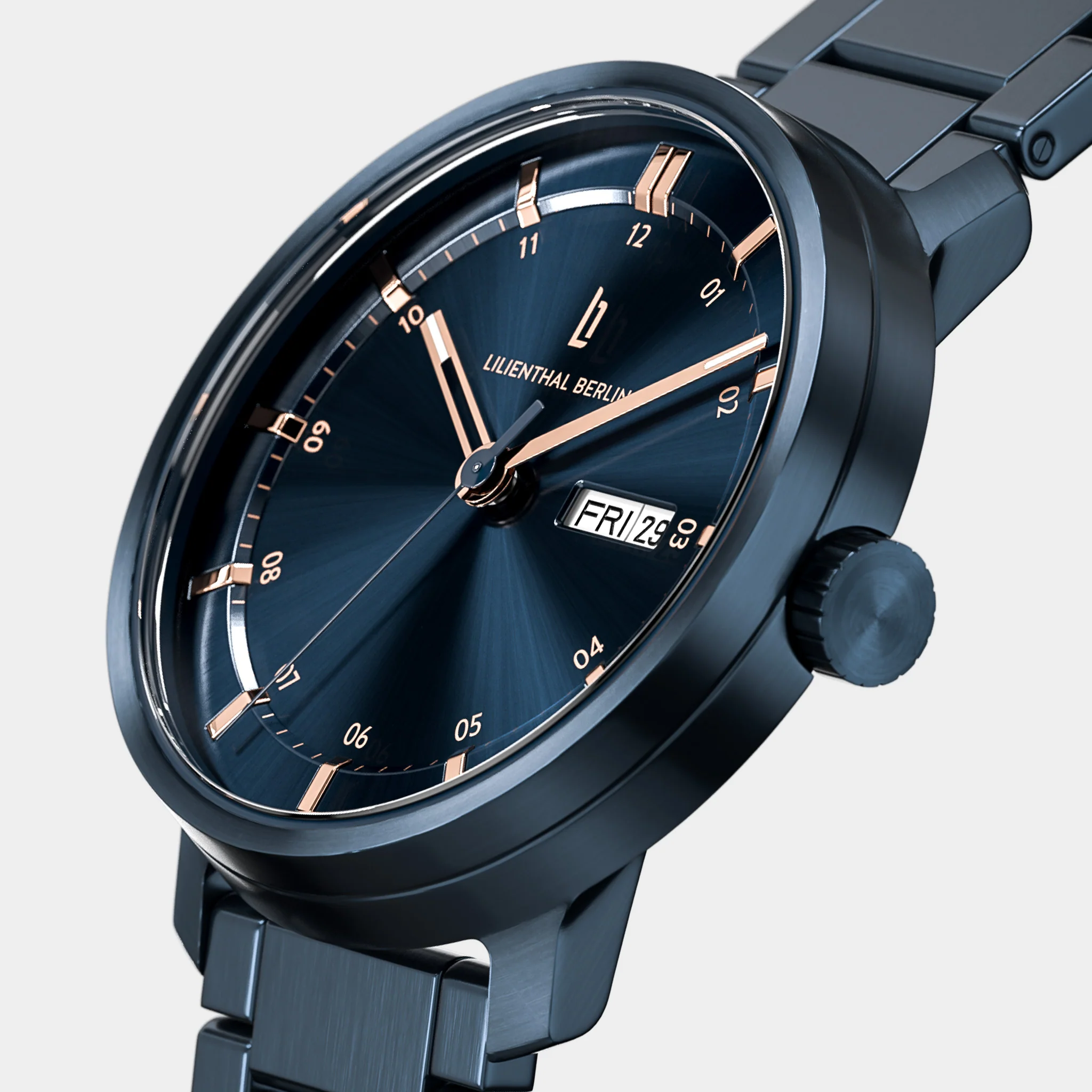 Neolux Day Date – Blue Rose Gold - Image 2