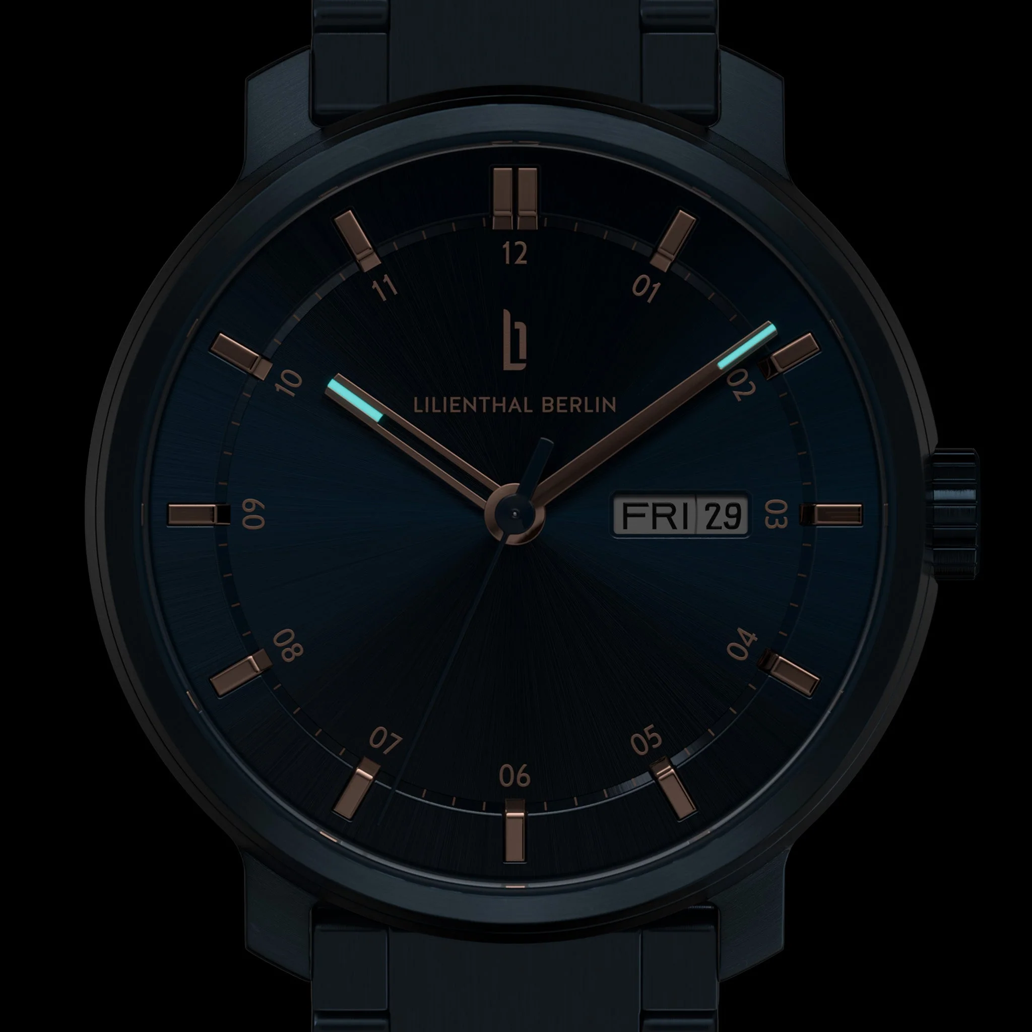 Neolux Day Date – Blue Rose Gold - Image 6
