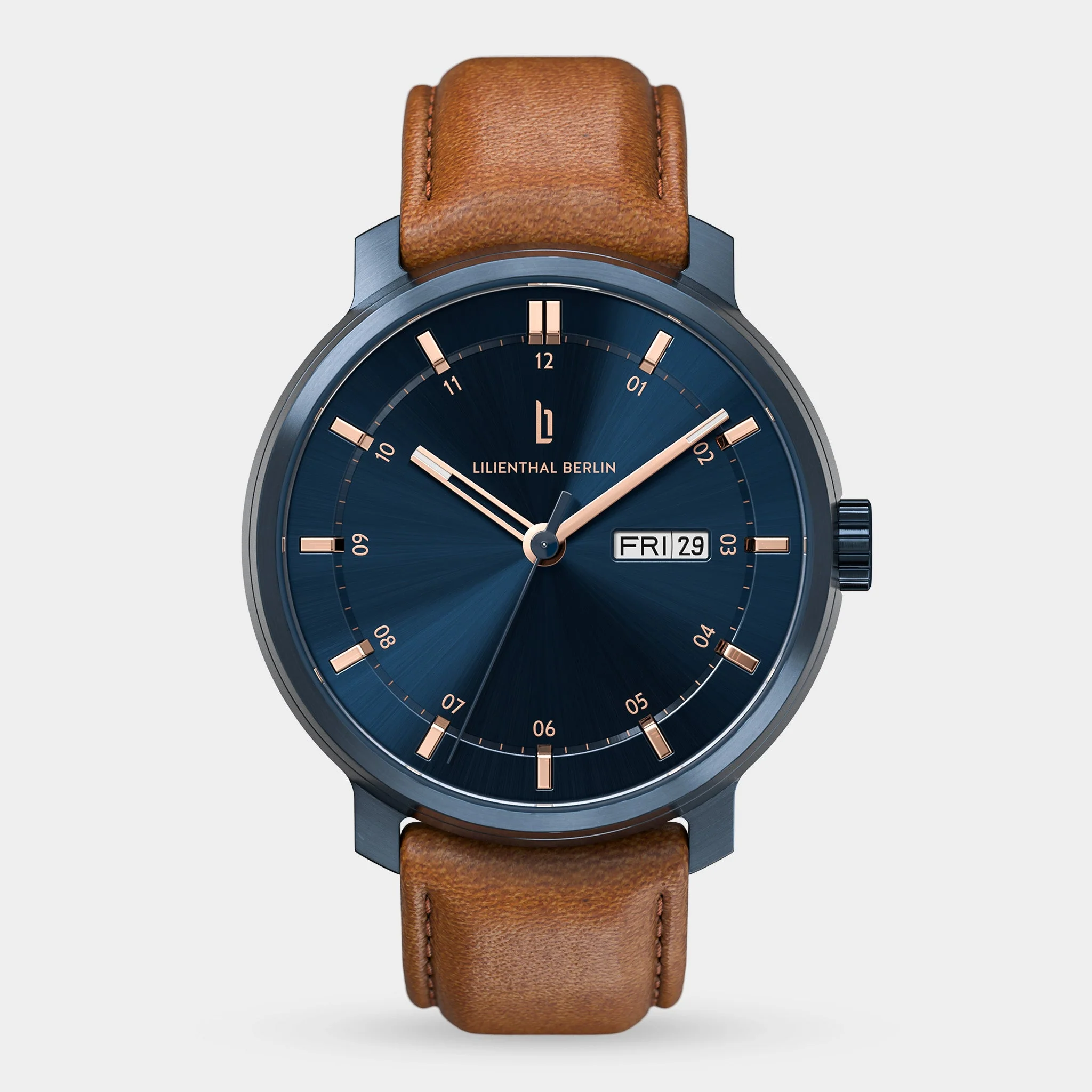 Neolux Day Date – Blue Rose Gold