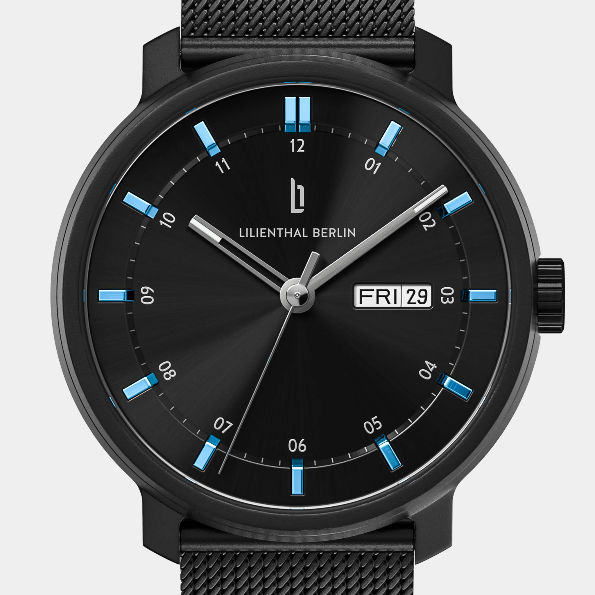 Neolux Day Date – Black Blue - Image 5