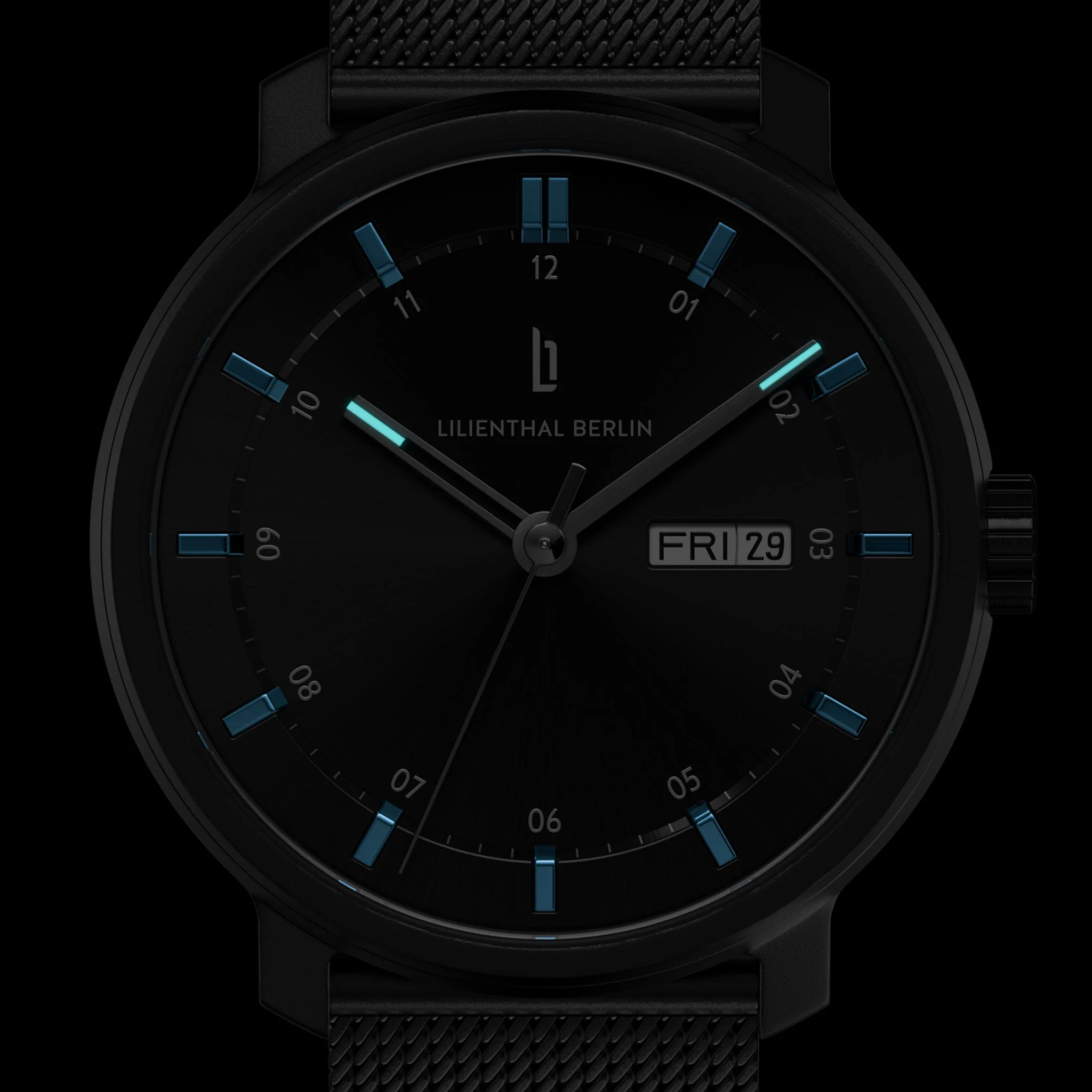 Neolux Day Date – Black Blue - Image 6