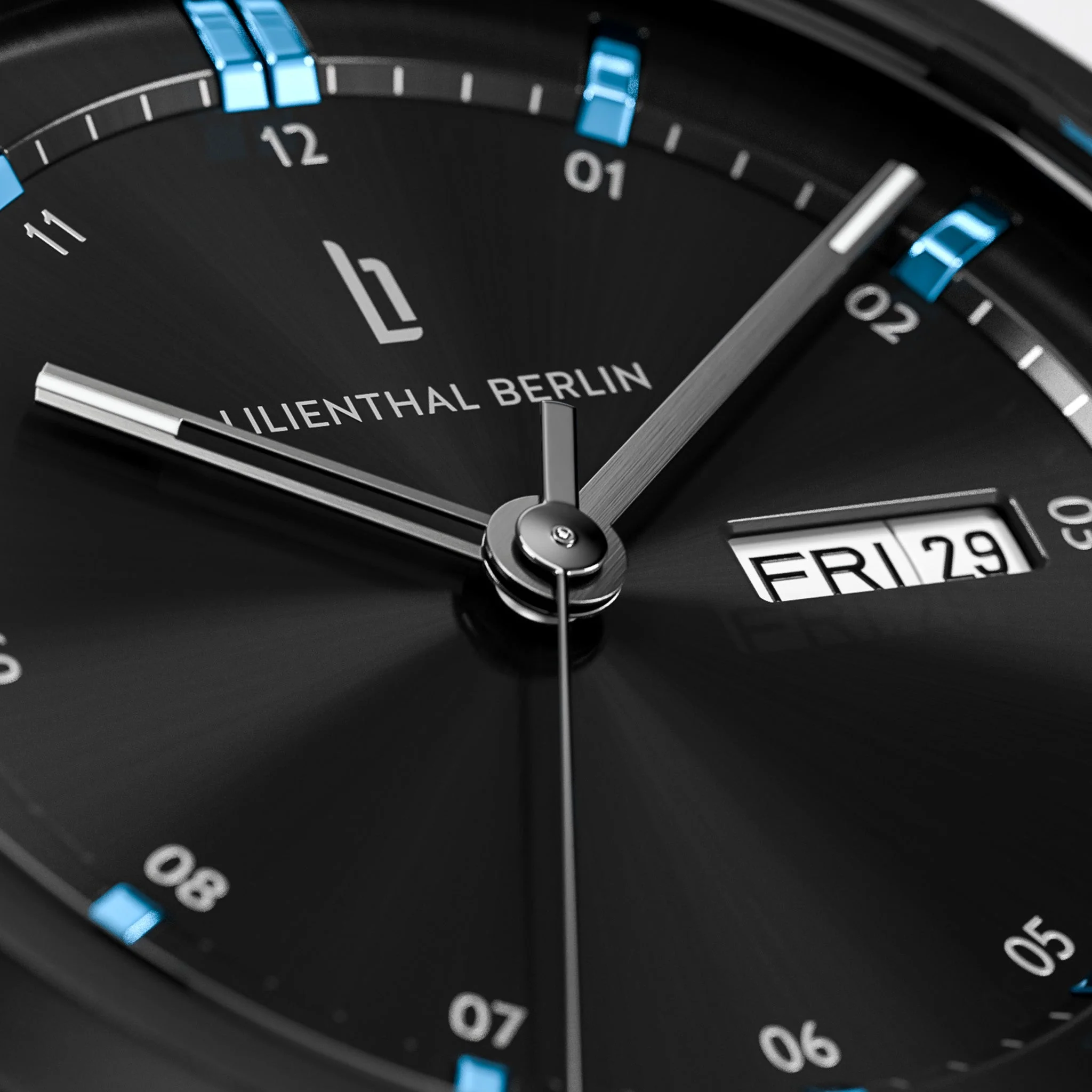 Neolux Day Date – Black Blue - Image 4
