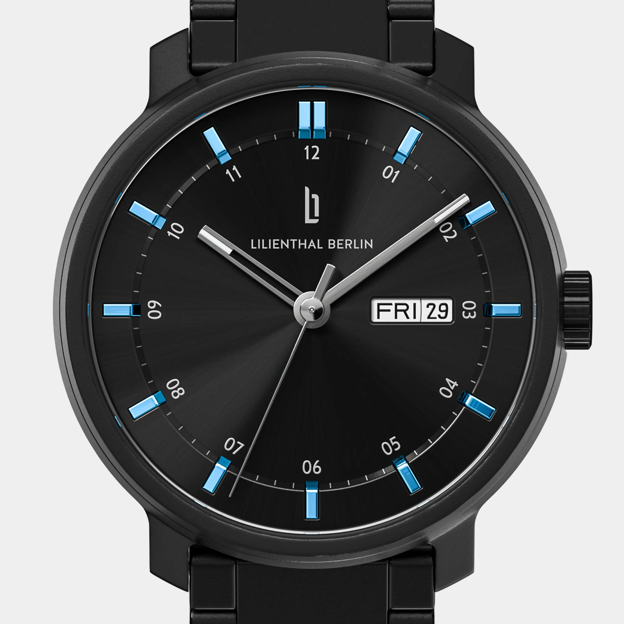Neolux Day Date – Black Blue - Image 5