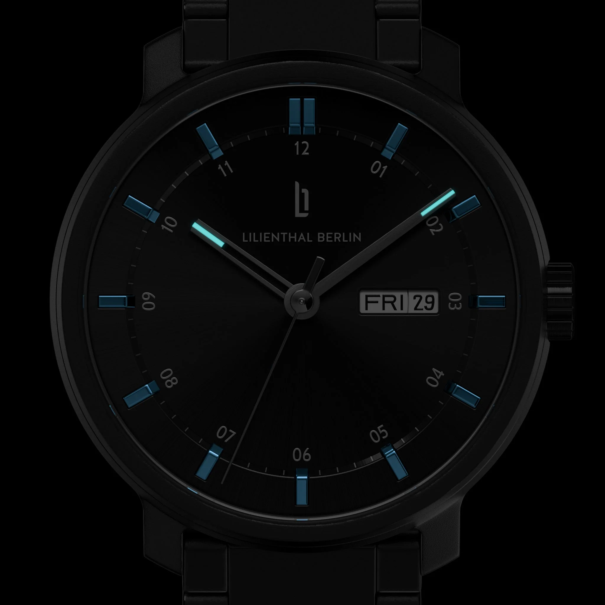 Neolux Day Date – Black Blue - Image 6