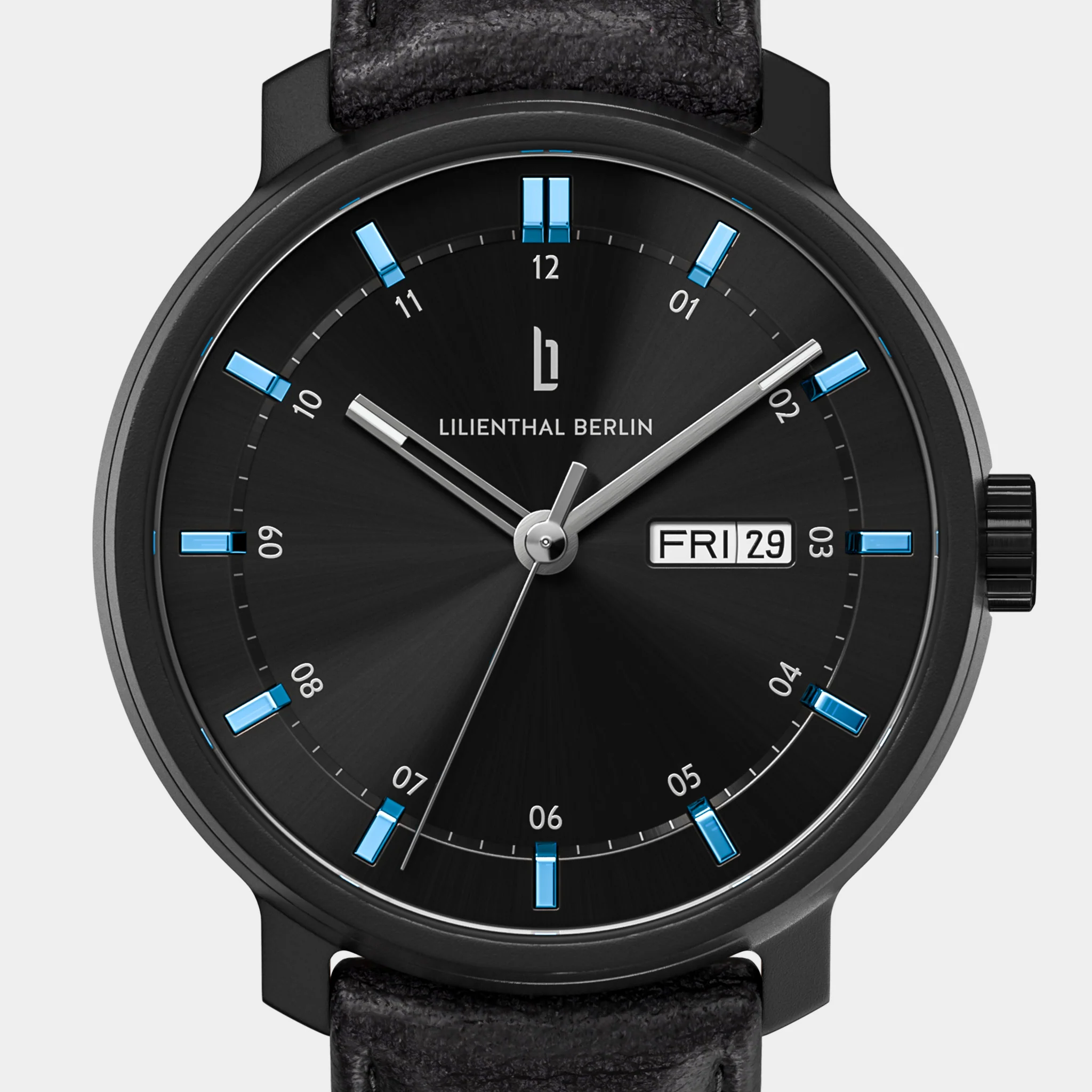 Neolux Day Date – Black Blue - Image 5