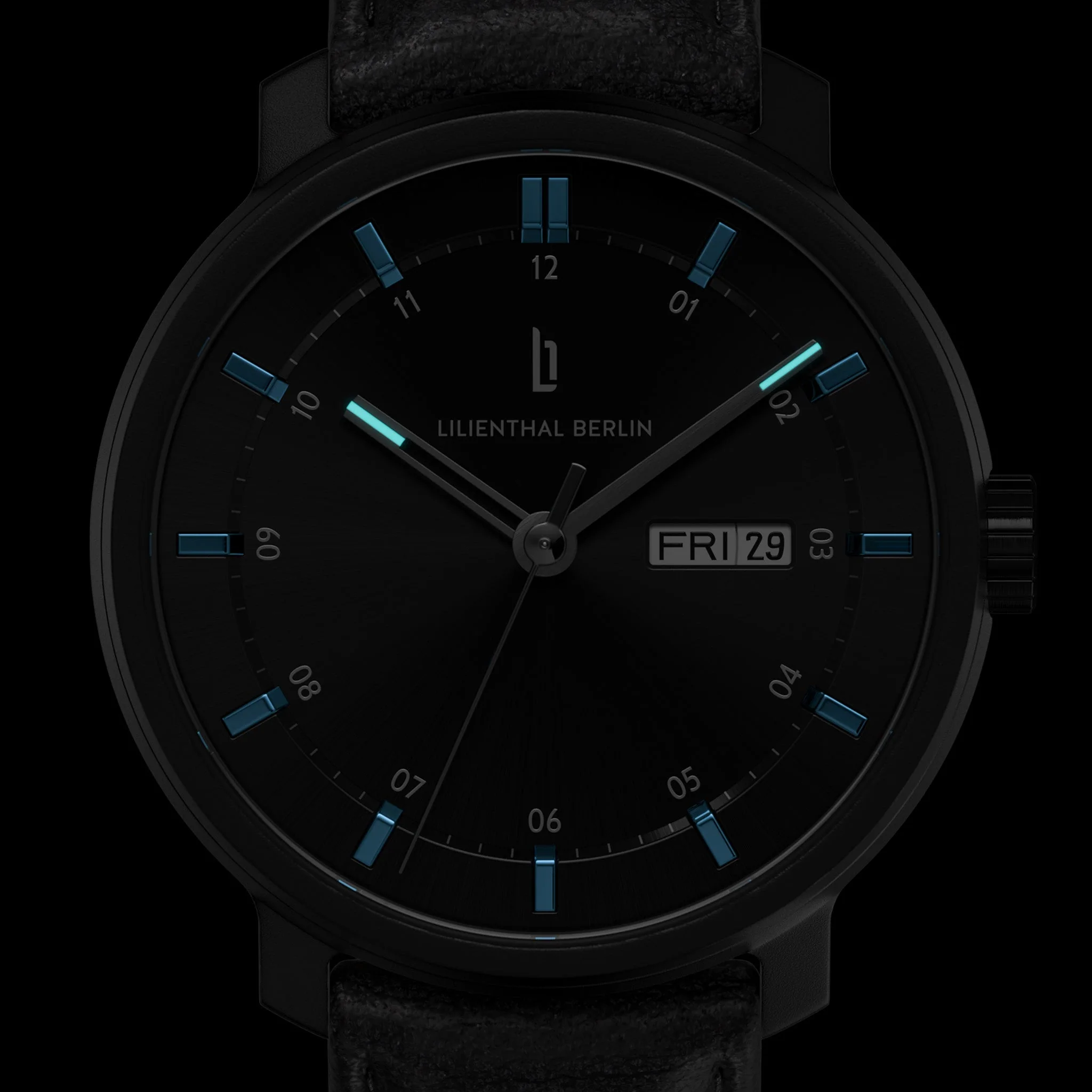 Neolux Day Date – Black Blue - Image 6
