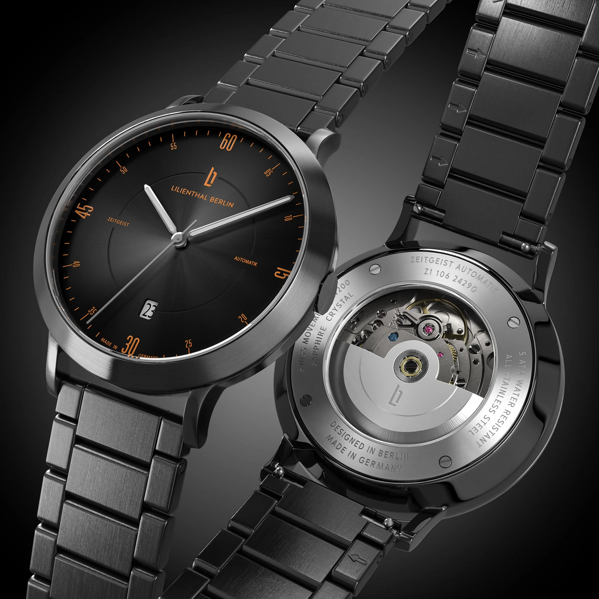 Zeitgeist Automatik – Dark Silver Orange - Image 2